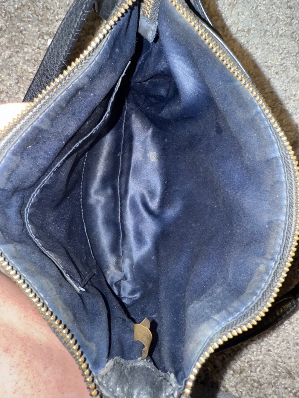 Coach Black Pebbled Leather Swingpack Crossbody Bag Y2K Minimalist